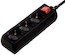 Сетевой удлинитель Hama 3м (3 розетки) черный защита от детей 3500Вт 230В (00121906)