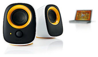 Колонки Philips SPA2210/10 (2.0) белый/желтый 150W