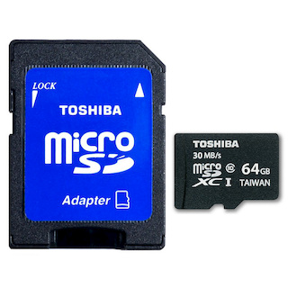 Флеш карта microSDXC 64Gb Class10 Toshiba SD-C064UHS1(BL5A UHS-1 + adapter