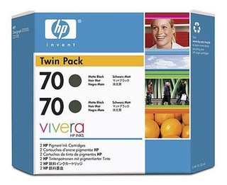 Картридж струйный HP 70 CB340A Photo Black  (упаковка из 2 шт C9449A) для DJ Z2100/Z3100