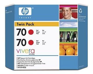 Картридж струйный HP 70 CB347A Red  (упаковка из 2 шт C9456A) для DJ Z2100/Z3100