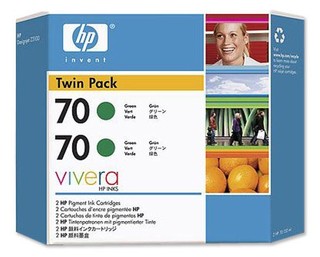 Картридж струйный HP 70 CB348A Green (упаковка из 2 шт C9457A) для DJ Z2100/Z3100