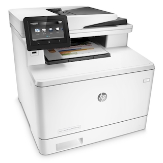 МФУ лазерный HP Color LaserJet Pro M477fnw (CF377A) A4 Net WiFi черный/белый