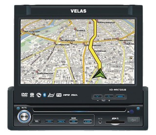 Автомагнитола DVD Velas VD-MN730UB 7" USB SD MP3 GPS Navitel
