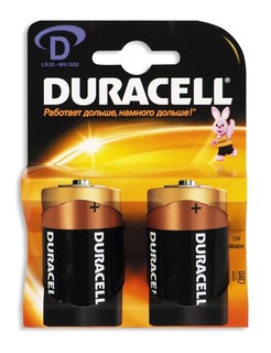 Батарея Duracell LR20-2BL D 2шт