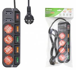 Сетевой фильтр Most ARG 1.6м (6 розеток) черный