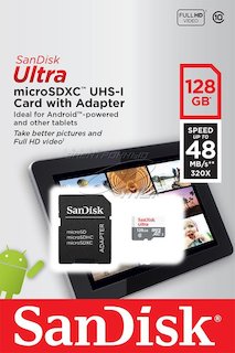 Флеш карта microSDHC 128Gb UHS-I Sandisk SDSQUNB-128G-GN6TA Premium