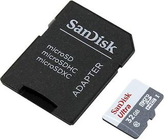 Флеш карта microSDHC 32Gb Class10 Sandisk UHS-I W/A SDSQUNS-032G-GN3MA