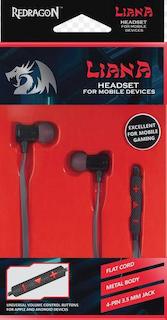 Гарнитура Defender Redragon Liana Black/Red (64432)