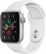 Смарт-Часы Apple Watch Series 5 44mm Silver Aluminum Case with White Sport Band (MWVD2)