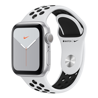 Смарт-Часы Apple Watch Series 5 Nike+ 40mm Silver Aluminum Case with Pure Platinum Black Nike Sport (MX3R2)