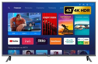 Телевизор Xiaomi Mi TV 4S 42.5" T2 2/8Gb 3840x2160 8мс 1000:1 220 кд/м2 Global (2019) L43M5-5ARU