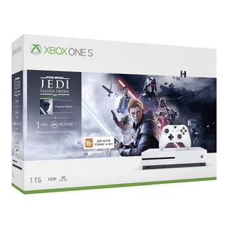 Игровая консоль Microsoft Xbox One S белый в компл.: игра: STAR WARS + 1M EA ACCESS