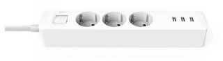 Сетевой удлинитель Xiaomi Mi Power Strip 3 1.4м (3 розетки. 3 USB) белый XMCXB04QM