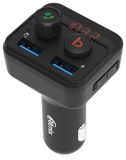 Автомобильный FM-модулятор Ritmix FMT-B100 черный MicroSD BT USB