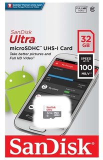 Флеш карта microSDHC 32Gb Class10 Sandisk SDSQUNR-032G-GN3MN Ultra w/o adapter