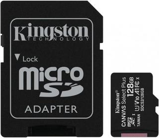 Флеш карта microSDXC 128Gb Class10 Canvas W80/R90 + adapter