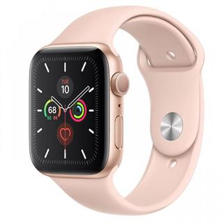 Смарт-Часы Apple Watch Series 5 44mm Gold Aluminum Case with Pink Sand Sport Band MWVE2 RU
