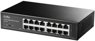 Коммутатор Сudy GS1016 16 Gigabit RJ45 Ports, IGMP Snooping, Loop Detection/Prevention, 802.1p/DSCP QoS, Switch/VLAN/Extend working mode DIP switch