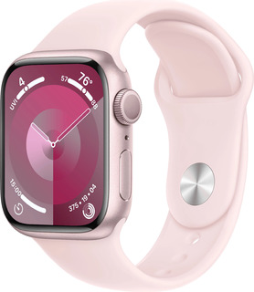 Смарт-Часы Apple Watch Series 9 45mm Pink Aluminium Case with M/L Pink Sport Band (MR9H3)