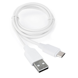 Кабель USB 2.0 Cablexpert CCB-mUSB2-AMBMO2-1MW, AM/MicroUSB, 2.4А, медь, Mobile2, 1м, белый, коробка