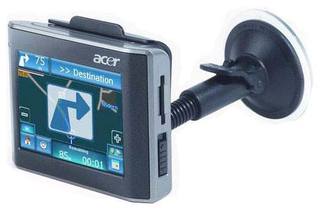 Навигатор Acer V200  300MHz, 64Mb RAM,64Mb ROM, 3.5' 320x240,  SDIO/MMC,  Win CE, 172g, car adap