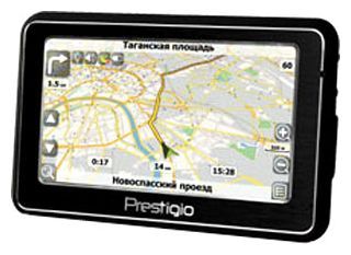 Навигатор PRESTIGIO GeoVision 4200 (внешний,Centrality AtlasIV, 64кан,Bluetooth,4.3",Navitel)