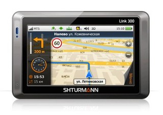 Автомобильный навигатор GPS  Shturmann Link 300 (SIM-карта МТС) 4.3'' 480x272 GPRS