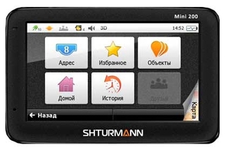 Автомобильный навигатор GPS SHTURMANN Mini 200 black 4.3" 480х272
