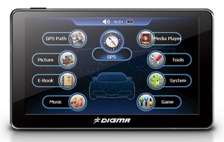 Автомобильный навигатор GPS Digma DS502N 5" Atlas V 600MHz 4Gb Карты Навител 5