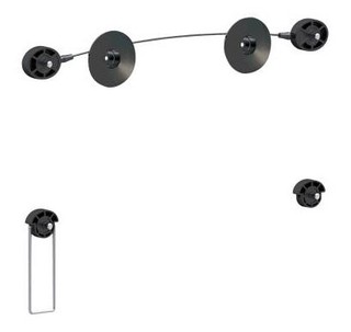 Кронштейн ARM Media LED-2 для ТВ 26"-63" струна настенный до 50 кг. Черный