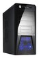 Корпус Texconn 7686 black w/o PSU ATX USB Audio, 120*Fan blue led, mesh front panel, bott PSU