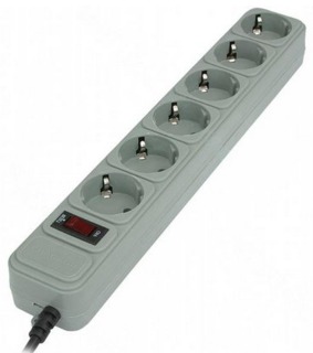 Сетевой фильтр Gembird SPG6-B-15 5м серый 6 розеток