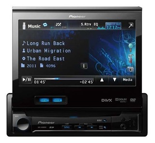 Автомагнитола DVD Pioneer AVH-5400DVD 1din, выездной экран 7"
