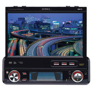 Автомагнитола DVD Supra SWM-776 USB SD MP3 TFT 7'' TV-tuner 1din моторизованный экран