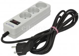 Сетевой фильтр Pilot 15A 3 Розетки Шнур 3 метра