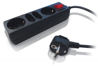 Удлинитель универсальный PC PET 5м 4 розетки чёрный AP02009-5-BK