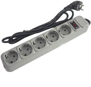 Сетевой фильтр Gembird SPG3-B-15 серый 5 розеток 5м