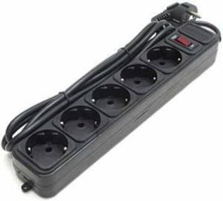 Сетевой фильтр Gembird SPG3-B-4B  черный 5 розеток 1.2м