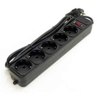 Сетевой фильтр Gembird SPG3-B-6B  черный 5 розеток 1.8м
