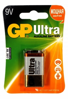Батарея GP 1604AU-BC1 Ultra 9V E 1шт