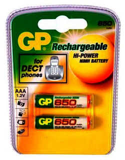 Аккумулятор GP 65AAAHC-UC2 650mAh AAA 2шт