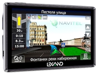 Навигатор Автомобильный GPS Lexand STR-5350 HD 5" 800x480 4Gb microSD черный Navitel 5