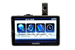 Навигатор Автомобильный GPS Texet TN-525 5" 480x272 4Gb microSD серый Navitel