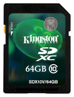Флеш карта SDXC 64Gb Class10 Kingston SDX10V/64GB