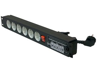 Сетевой фильтр блок 6 евророзеток с защитой для 19"  1.8 м MAX-19 1.5U