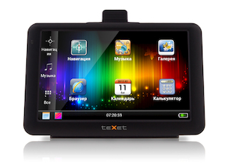 Навигатор Автомобильный GPS Texet TN-560A 5" 800x480 8Gb microSD FM-Transmitter черный Navitel