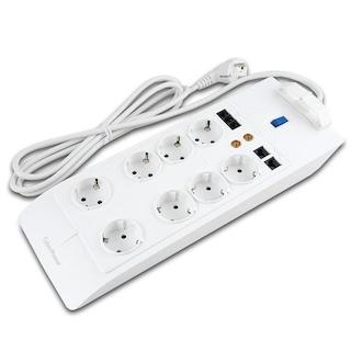 Сетевой фильтр CyberPower SB0802AD white 2,4m 8розеток