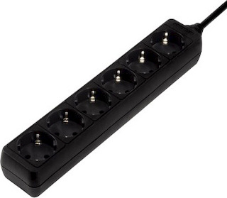 Удлинитель Hama H-30393 сетевой 6 розеток 1.4 м 3500 Вт 230В/50Гц/16А 3х1.0 кв.мм черный