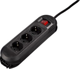 Удлинитель Hama H-47882 сет. Colour on/off 3 р."защита от детей" кабель-орг. 1.5 м 3x1.5 кв.мм черн